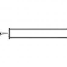 Duravit 0099411000 - Duravit Starck T 18 1/4'' Double Towel Bar in Chrome