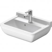 Duravit 0300500000 - Duravit Starck 3 19 5/8'' Rectangular Wall Mounted Sink in White with Single Faucet Hole