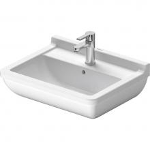 Duravit 0300550000 - Duravit Starck 3 21 5/8'' Rectangular Wall Mounted Sink in White with Single Faucet Hole