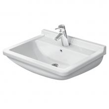 Duravit 0300600000 - Duravit Starck 3 23 5/8'' Rectangular Wall Mounted Sink in White with Single Faucet Hole