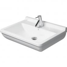 Duravit 0300650000 - Duravit Starck 3 25 5/8'' Rectangular Wall Mounted Sink in White with Single Faucet Hole