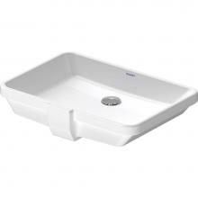 Duravit 0316530017 - Duravit 2nd floor 20 5/8'' Rectangular Undermount Sink in White with Overflow
