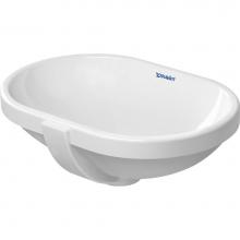 Duravit 0336430000 - Duravit Design Classics 16 7/8'' Oval Undermount Sink in White with Overflow