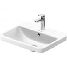 Duravit 03555500272 - Duravit No.1 21 5/8'' Rectangular Drop In Sink in White with Single Faucet Hole and Over