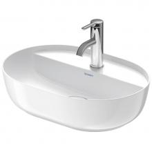 Duravit 0380500000 - Duravit Luv 19 1/4'' Oval Vessel Sink in White with Single Faucet Hole and