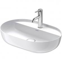 Duravit 0380600000 - Duravit Luv 23 5/8'' Oval Vessel Sink in White with Single Faucet Hole and