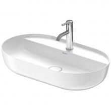 Duravit 0380700000 - Duravit Luv 27 1/8'' Oval Vessel Sink in White with Single Faucet Hole and