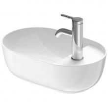 Duravit 0381420000 - Duravit Luv 16 1/2'' Oval Vessel Sink in White with Single Faucet Hole and
