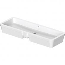 Duravit 0384100017 - Duravit Vero 39 3/8'' Rectangular Undermount Sink in White with Overflow