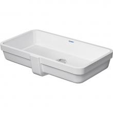 Duravit 0384600000 - Duravit Vero 25'' Rectangular Undermount Sink in White with Overflow
