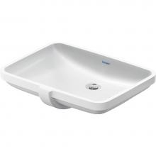 Duravit 0395550017 - Duravit No.1 23'' Rectangular Undermount Sink in White with Overflow