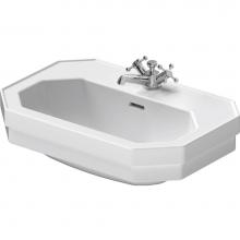Duravit 0438600087 - Duravit 1930 series 23 5/8'' Octagonal Wall Mounted Sink in White with Widespread Faucet
