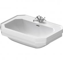 Duravit 0438700000 - Duravit 1930 series 27 1/2'' Octagonal Wall Mounted Sink in White with Single Faucet Hol