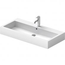 Duravit 0454100000 - Duravit Vero 39 3/8'' Rectangular Wall Mounted Sink in White with Single Faucet Hole and
