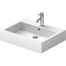Duravit 0454600000 - Duravit Vero 23 5/8'' Rectangular Wall Mounted Sink in White with Single Faucet Hole and