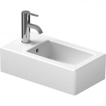 Duravit 0702250000 - Duravit Vero 9 7/8'' Rectangular Wall Mounted Sink in White with Single Faucet Hole and