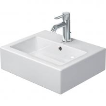 Duravit 0704450000 - Duravit Vero 17 3/4'' Rectangular Wall Mounted Sink in White with Single Faucet Hole and