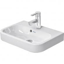 Duravit 0710500000 - Duravit Happy D.2 19 5/8'' Rectangular Wall Mounted Sink in White with Single Faucet Hol