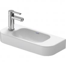 Duravit 0711500009 - Duravit Happy D.2 19 5/8'' Rectangular Wall Mounted Sink in White with Single Faucet Hol