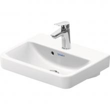 Duravit 07434500002 - Duravit No.1 17 3/4'' Rectangular Wall Mounted Sink in White with Single Faucet Hole and