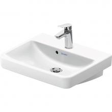 Duravit 07435000002 - Duravit No.1 19 5/8'' Rectangular Wall Mounted Sink in White with Single Faucet Hole and