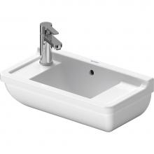 Duravit 0751500000 - Duravit Starck 3 19 5/8'' Rectangular Wall Mounted Sink in White with Overflow