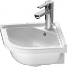 Duravit 0752440000 - Duravit Starck 3 16 7/8'' Rectangular Wall Mounted Sink in White with Single Faucet Hole