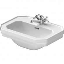 Duravit 0785500000 - Duravit 1930 series 19 5/8'' Octagonal Wall Mounted Sink in White with Single Faucet Hol
