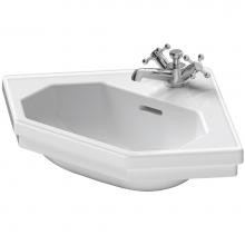 Duravit 0793420000 - Duravit 1930 series 23 3/8'' Octagonal Wall Mounted Sink in White with Single Faucet Hol
