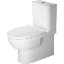 Duravit 2182090092 - Duravit No.1 1.6/0.8 GPF Dual Flush Rimless Round Close Coupled Toilet Bowl in White