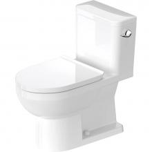 Duravit D4060100 - Duravit No.1 1.28 GPF Single Flush Rimless Elongated ADA Compliant One Piece Toilet in White, Righ