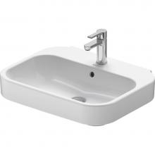 Duravit 2316600000 - Duravit Happy D.2 23 5/8'' Rectangular Wall Mounted Sink in White with Single Faucet Hol