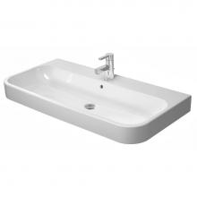 Duravit 2318100000 - Duravit Happy D.2 39 3/8'' Rectangular Wall Mounted Sink in White with Single Faucet Hol
