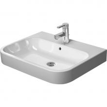 Duravit 2318650000 - Duravit Happy D.2 25 5/8'' Rectangular Wall Mounted Sink in White with Single Faucet Hol