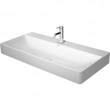 Duravit 2353100044 - Duravit DuraSquare 39 3/8'' Rectangular Wall Mounted Sink in White with Widespread Fauce