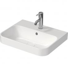 Duravit 2360500000 - Duravit Happy D.2 19 5/8'' Rectangular Vessel Sink in White with Single Faucet Hole and