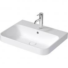 Duravit 2360600000 - Duravit Happy D.2 23 5/8'' Rectangular Vessel Sink in White with Single Faucet Hole and