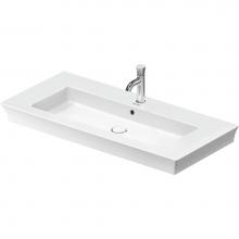 Duravit 2363100000 - Duravit White Tulip 41 1/2'' Rectangular Wall Mounted Sink in White with Single Faucet H
