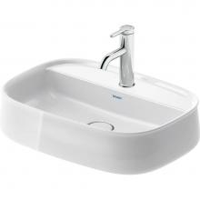 Duravit 2374550071 - Duravit Zencha 21 5/8'' Rectangular Vessel Sink in White with Single Faucet Hole and