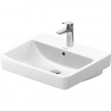 Duravit 23755500002 - Duravit No.1 21 5/8'' Rectangular Wall Mounted Sink in White with Single Faucet Hole and