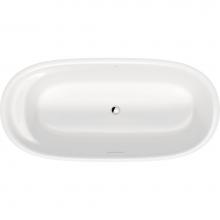 Duravit 700330000000090 - Duravit Cape Cod 73'' x 34 7/8'' Oval Freestanding Bathtub in White Solid Surf