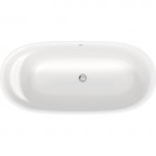 Duravit 700459000000090 - Duravit Cape Cod 65'' x 30 3/4'' Oval Freestanding Bathtub in White Solid Surf