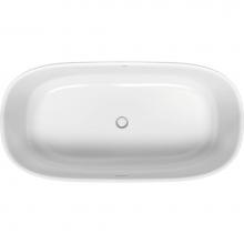 Duravit 700463000000090 - Duravit Zencha 70 7/8'' x 35 3/8'' Oval Freestanding Bathtub in White Solid Su