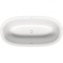 Duravit 700469000000090 - Duravit White Tulip 70 7/8'' x 35 3/8'' Oval Freestanding Bathtub in White Acr