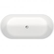 Duravit 700477000000090 - Duravit D-Neo 63'' x 29 1/2'' Oval Freestanding Bathtub in White Solid Surface