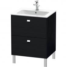 Duravit BR440101016 - Duravit Brioso 24 3/8'' Wall Mount Two Drawer Single Vanity Cabinet in Black Oak, Sink S