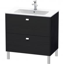 Duravit BR440201016 - Duravit Brioso 32 1/4'' Wall Mount Two Drawer Single Vanity Cabinet in Black Oak, Sink S