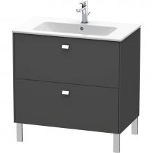 Duravit BR440201049 - Brioso Two Drawer Floorstanding Vanity Unit Graphite