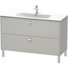 Duravit BR440400707 - Duravit Brioso 48'' Wall Mount Two Drawer Single Vanity Cabinet in Matte Concrete Gray,