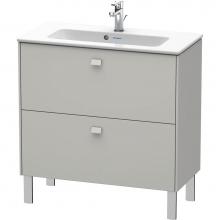 Duravit BR440700707 - Brioso Two Drawer Floorstanding Vanity Unit Concrete Gray